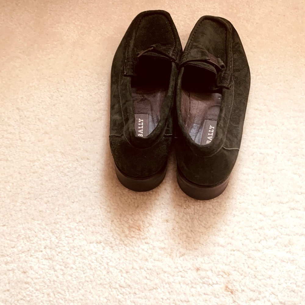 Women Green Bally Loafers